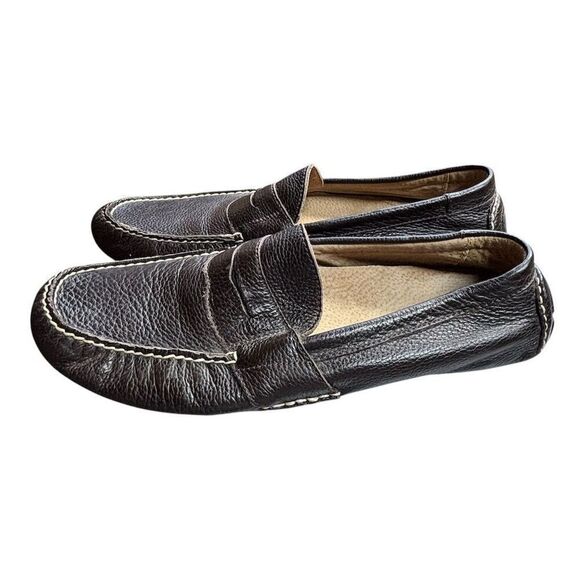 Polo Ralph Lauren Telly II Men's Brown Leather Driving Loafers Size 11D - Picture 1 of 7